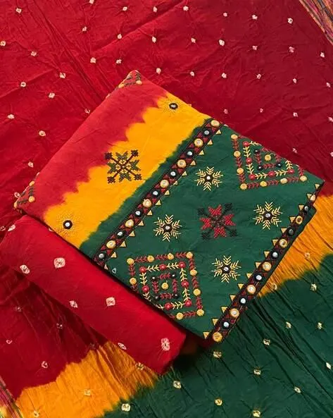 Embroidered 3-Piece Unstitched Dress Material