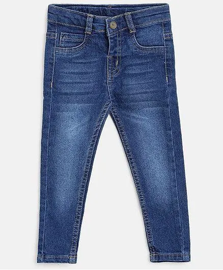 Tales & Stories Skinny Fit Solid Jeans - Blue