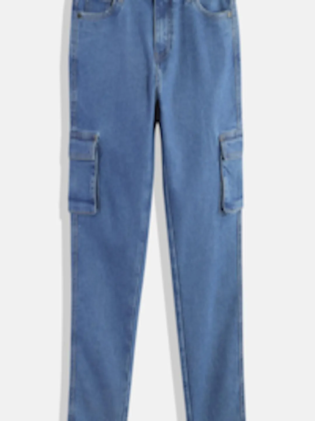 Boys Tapered Fit Stretchable Cargo Jeans