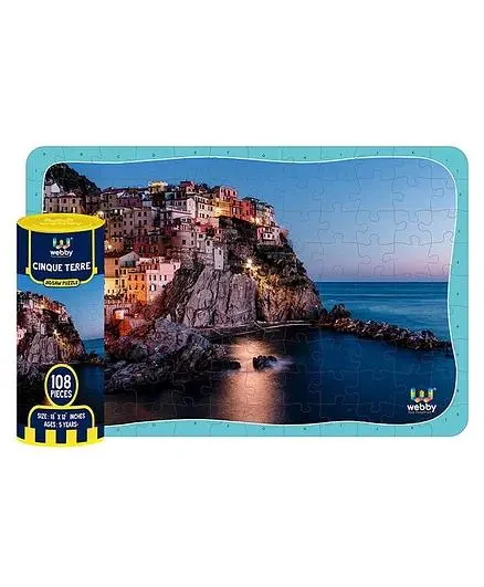 Webby Cinque Terre Cardboard Jigsaw Puzzle Multicolor - 108 Pieces
