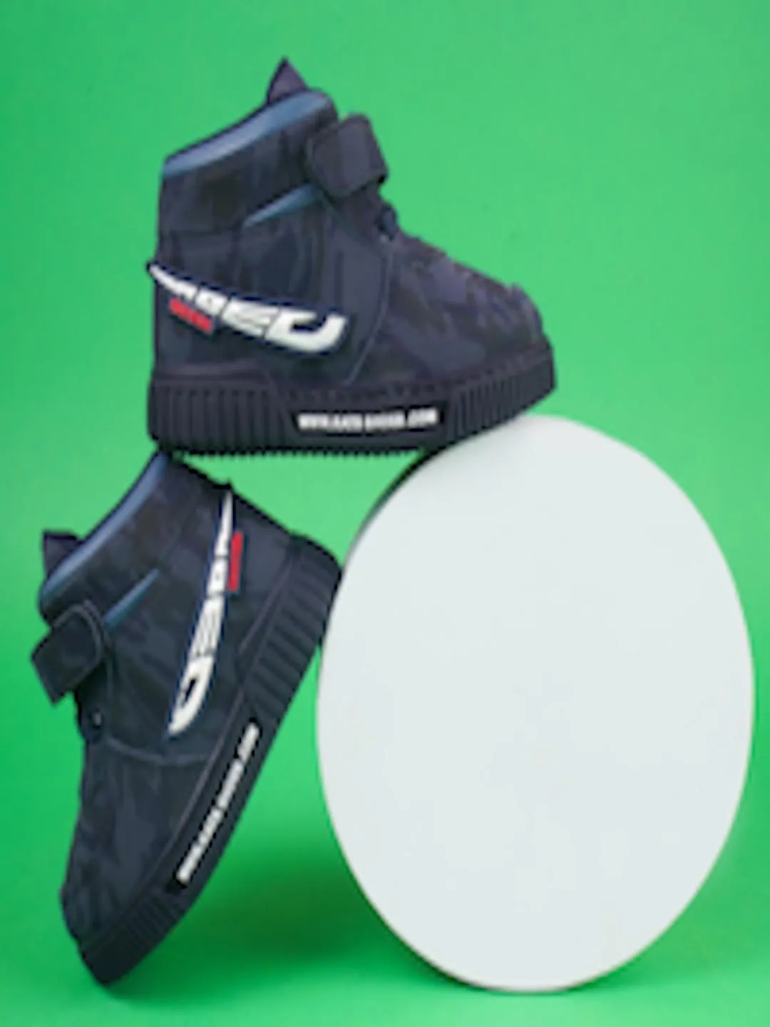 Boys High Top Antibacterial Sneakers