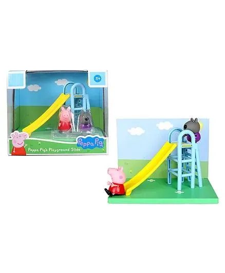 Peppa Pig Playground Slide Playset - Multicolour
