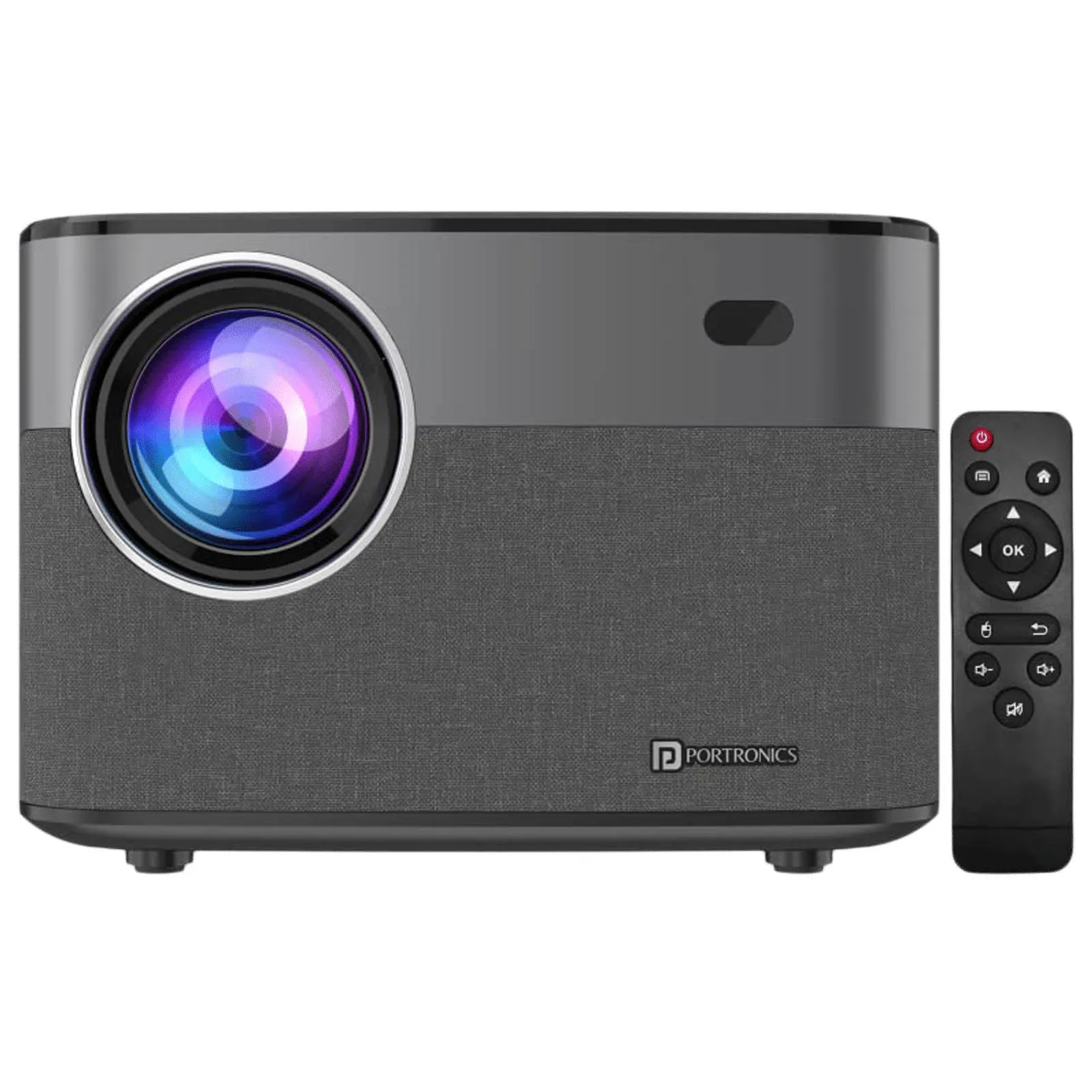 PORTRONICS Beem 300 Full HD LED Projector (300 Lumens, HDMI + USB, Hi-Fi Sound, POR 282, Black)
