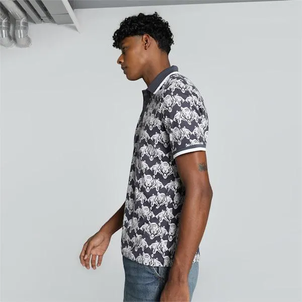 PUMA x DC Men's Printed Slim Fit Cricket Polo