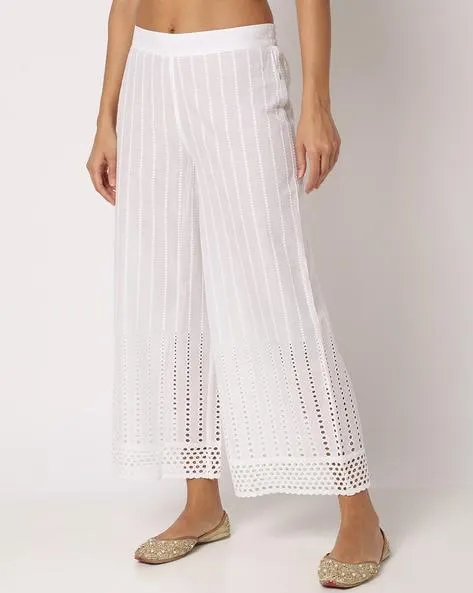 Schiffli Embroidered Palazzo