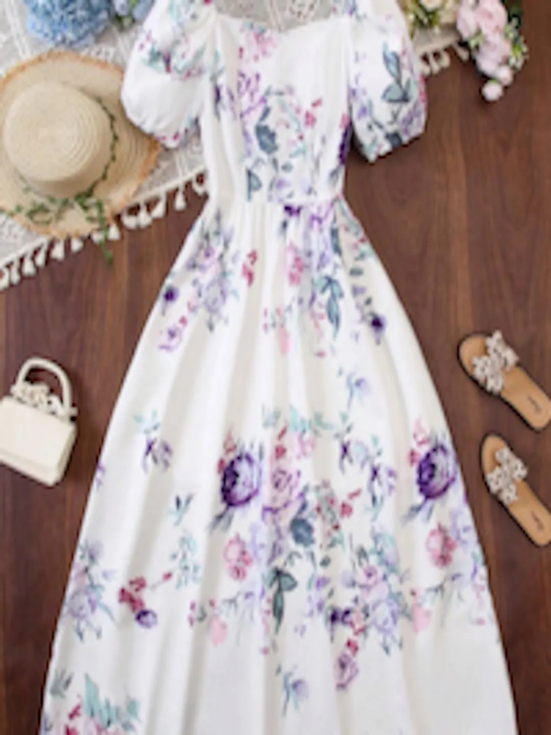 Floral Print Fit & Flare Dress