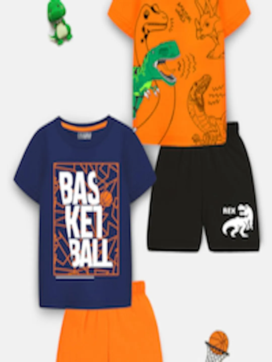 Boys Printed T-shirt with Shorts