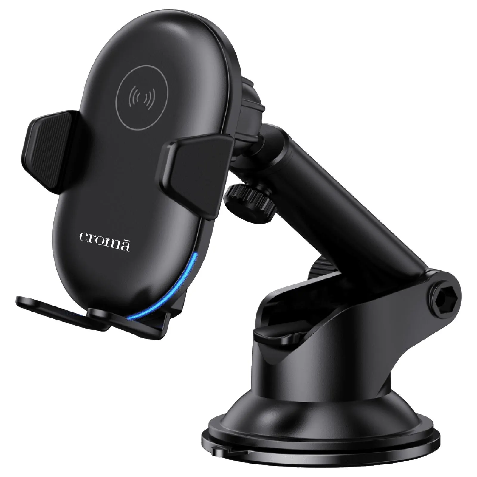 Croma Dashboard Mobile Holder (Infrared Sensor Lock, CRST15WCHA016501, Black)