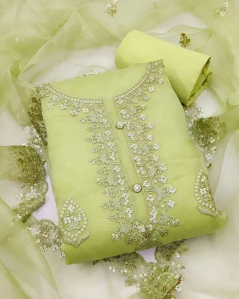 Women Floral Embroidered 3-Piece Dress Material