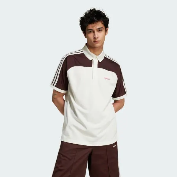 '80s Premium 3-Stripes Archive Mock Mesh Polo Shirt