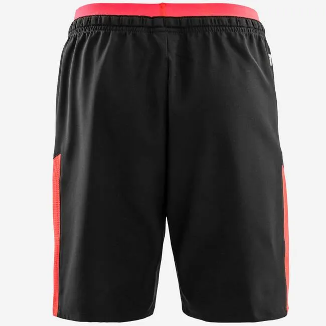 Kids' Football Shorts Viralto Axton - Black/Pink