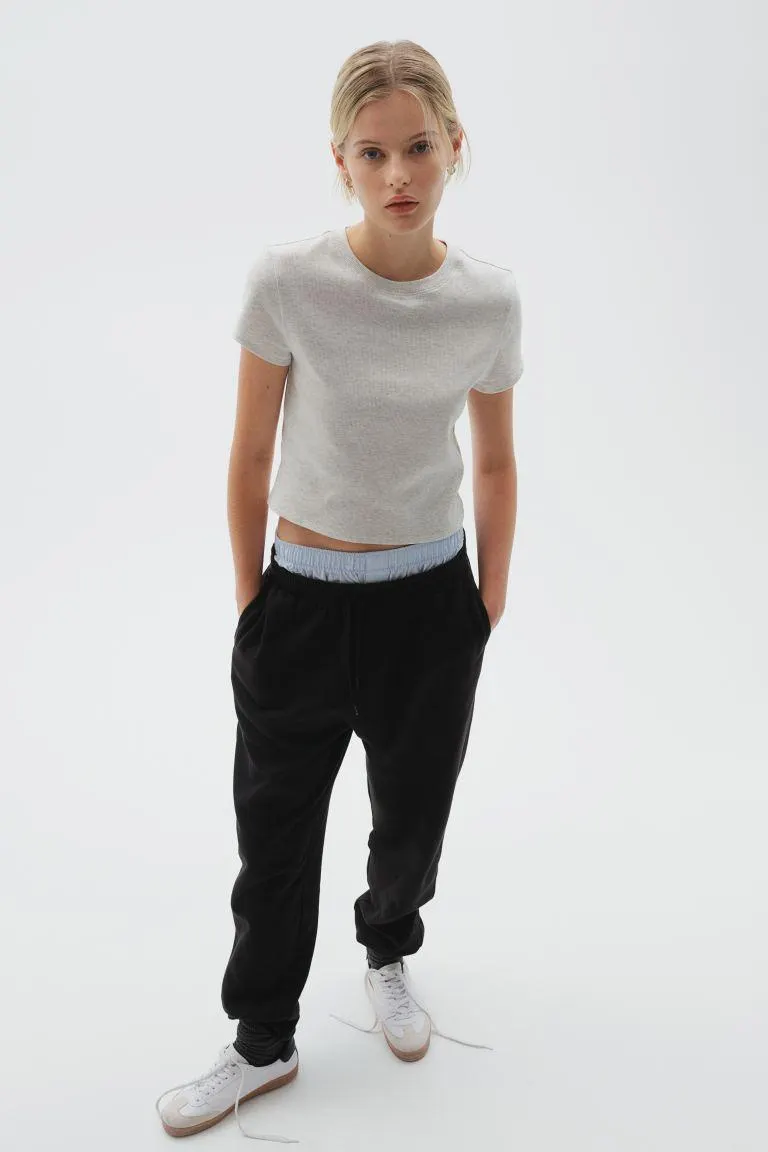 High-waisted joggers