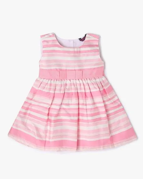 Striped Fit & Flare Dress