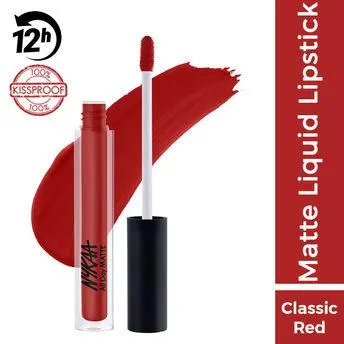 Nykaa All Day Matte Waterproof, Transfer Proof, 12H Liquid Lipstick - Cool Cop