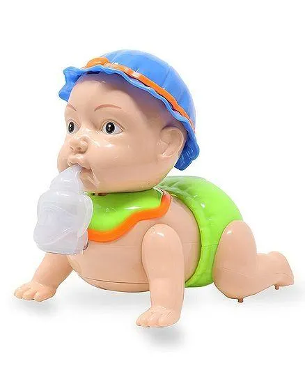Negocio Musical Baby Crawling Toy with 3 D Lights & Music (Color May Vary)