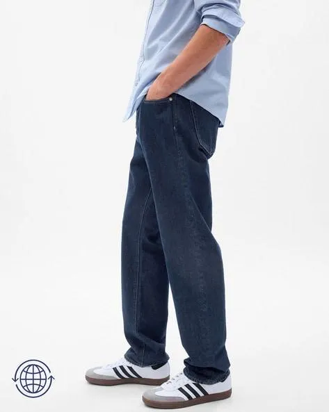 Mid-Rise Straight Fit Jeans