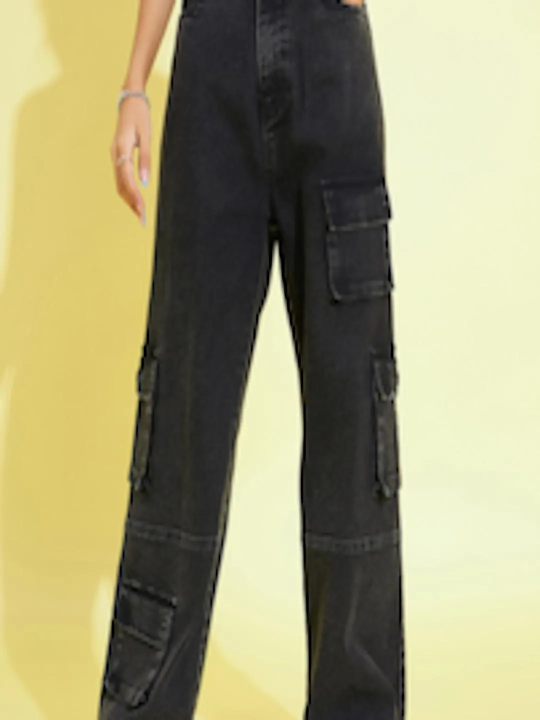 Girls Straight Fit Clean Look Cargo Jeans