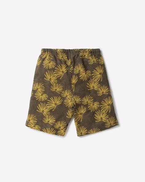 Printed Shorts with Elasticated Drawstring Waist