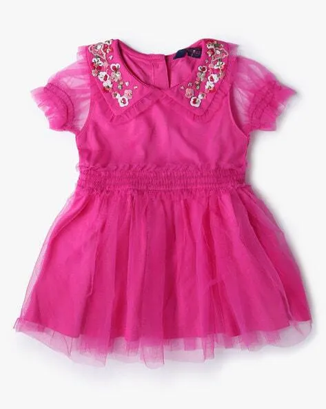 Fit & Flare Dress with Spread Collar