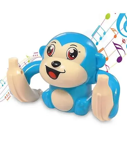 Kidology Educational Musical Monkey Toy, Delight for Children's Learning and Playtime, Featuring Light and Sound, The Perfect Educational Musical Toy for Kids - BLUE