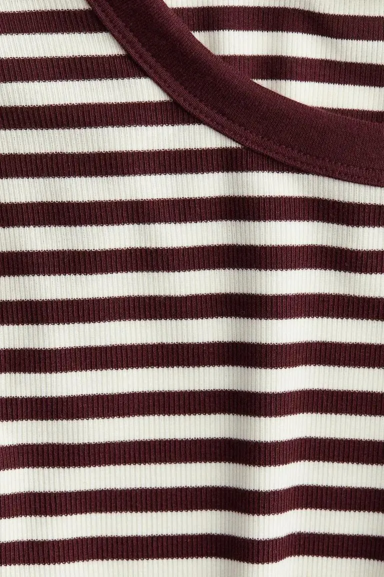 Ribbed jersey top