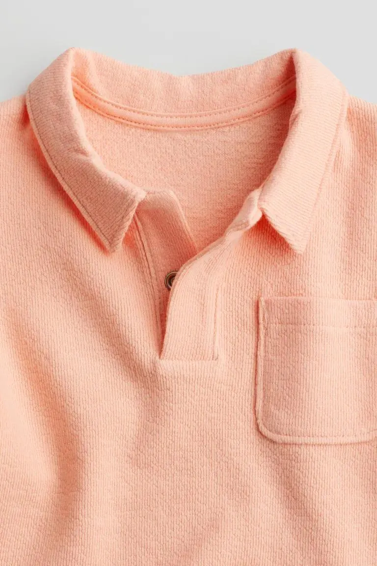 Μπλούζα polo από βαμβακερό πετσετέ ύφασμα