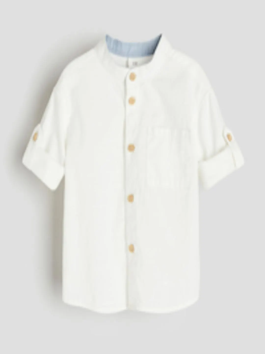 Boys Grandad Cotton Shirt