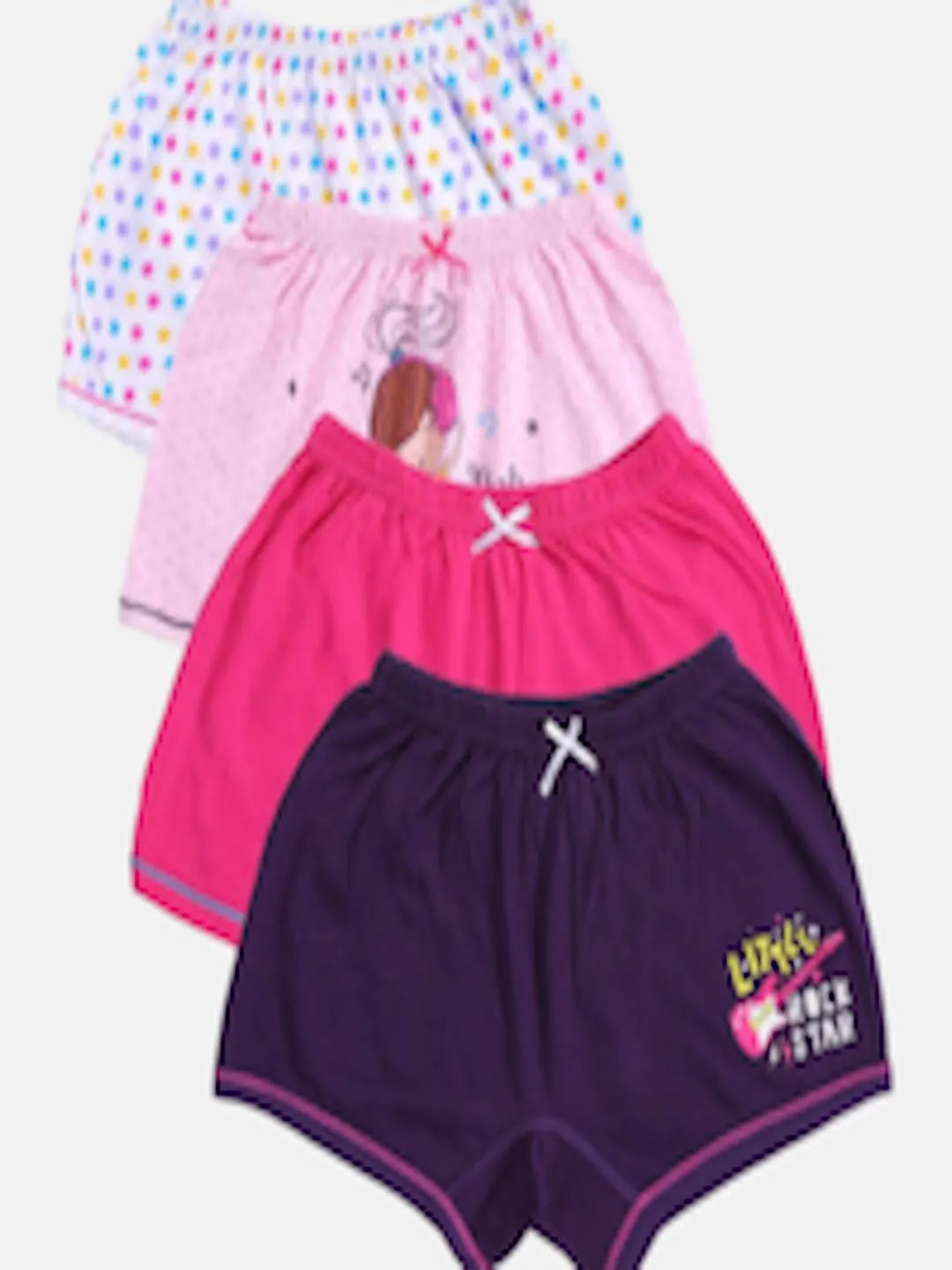 Girls Pack Of 4 Assorted Basic Briefs KIA9178-PK001