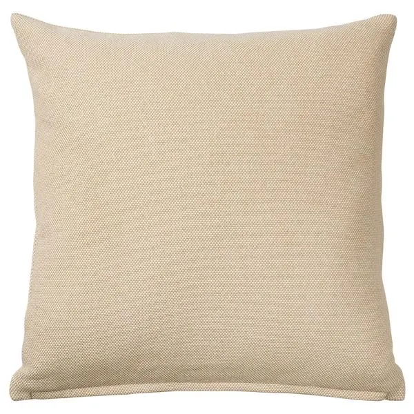 Cushion, yellow-beige/white,