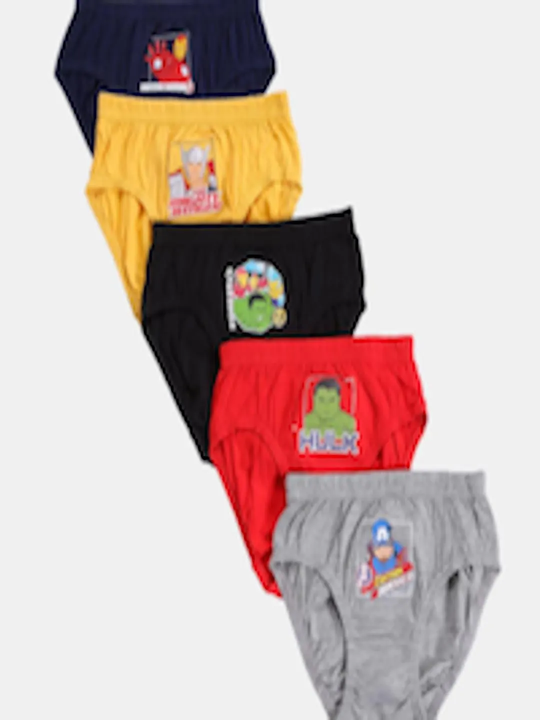 Bodycare Boys Pack of 5 Assorted Avengers Printed Briefs KIA9402-PK001