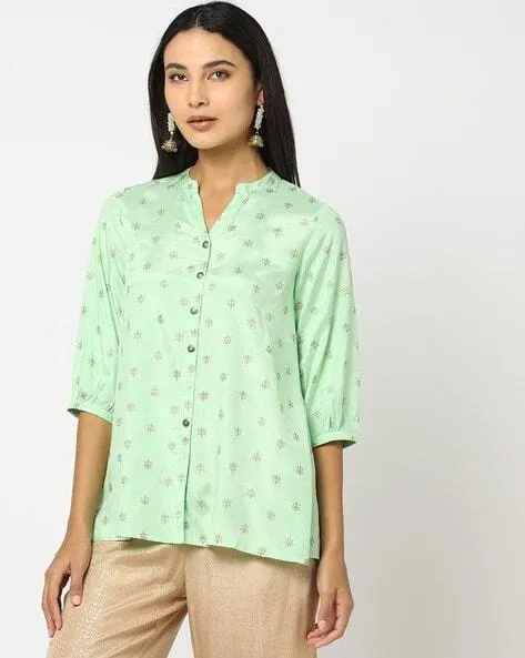 Foil Print Relaxed Fit Tunic