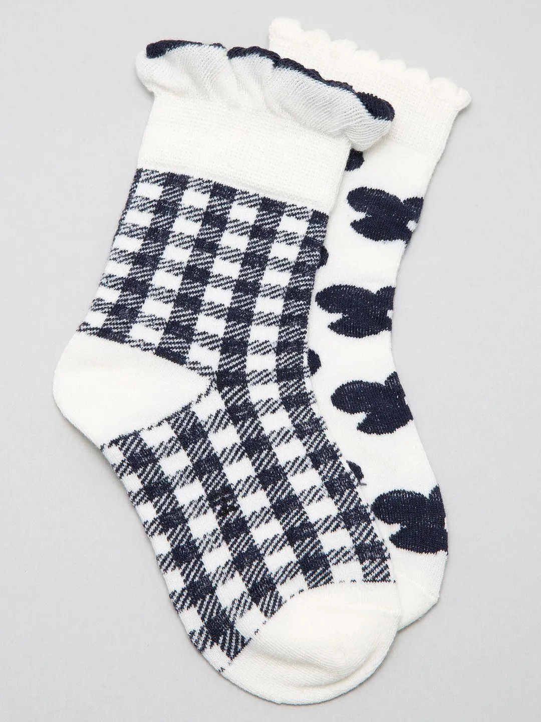 Kids Pack of 2 Patterned Above Ankle Length Socks