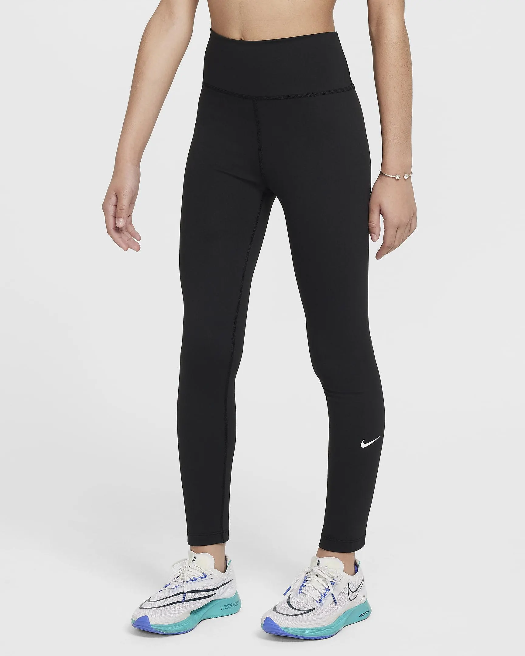 Older Kids' (Girls') Dri-FIT High-Waisted Leggings
