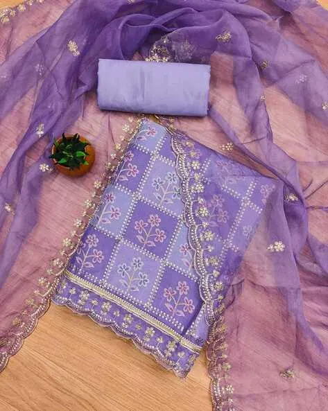 Women Embroidered 3-Piece Unstitched Dress Material