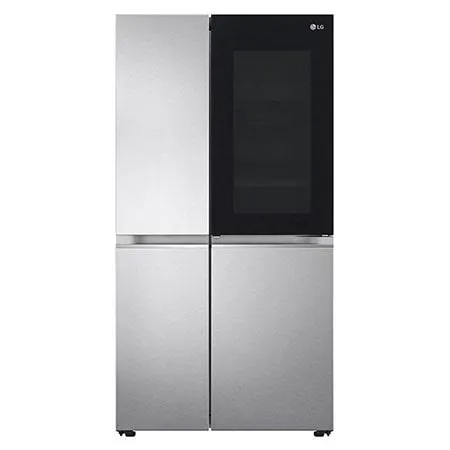 Knock Twice, See Inside, 655L InstaView Door-in-Door™, Side-by-Side Refrigerator with Smart Inverter Compressor, DoorCooling+™, Brushed Steel