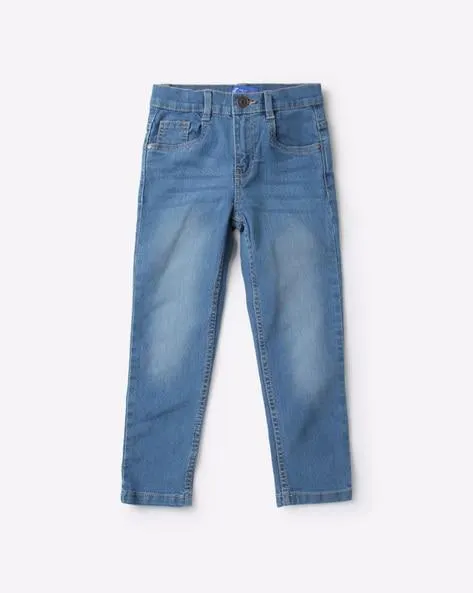 Boys Washed Straight Fit Jeans
