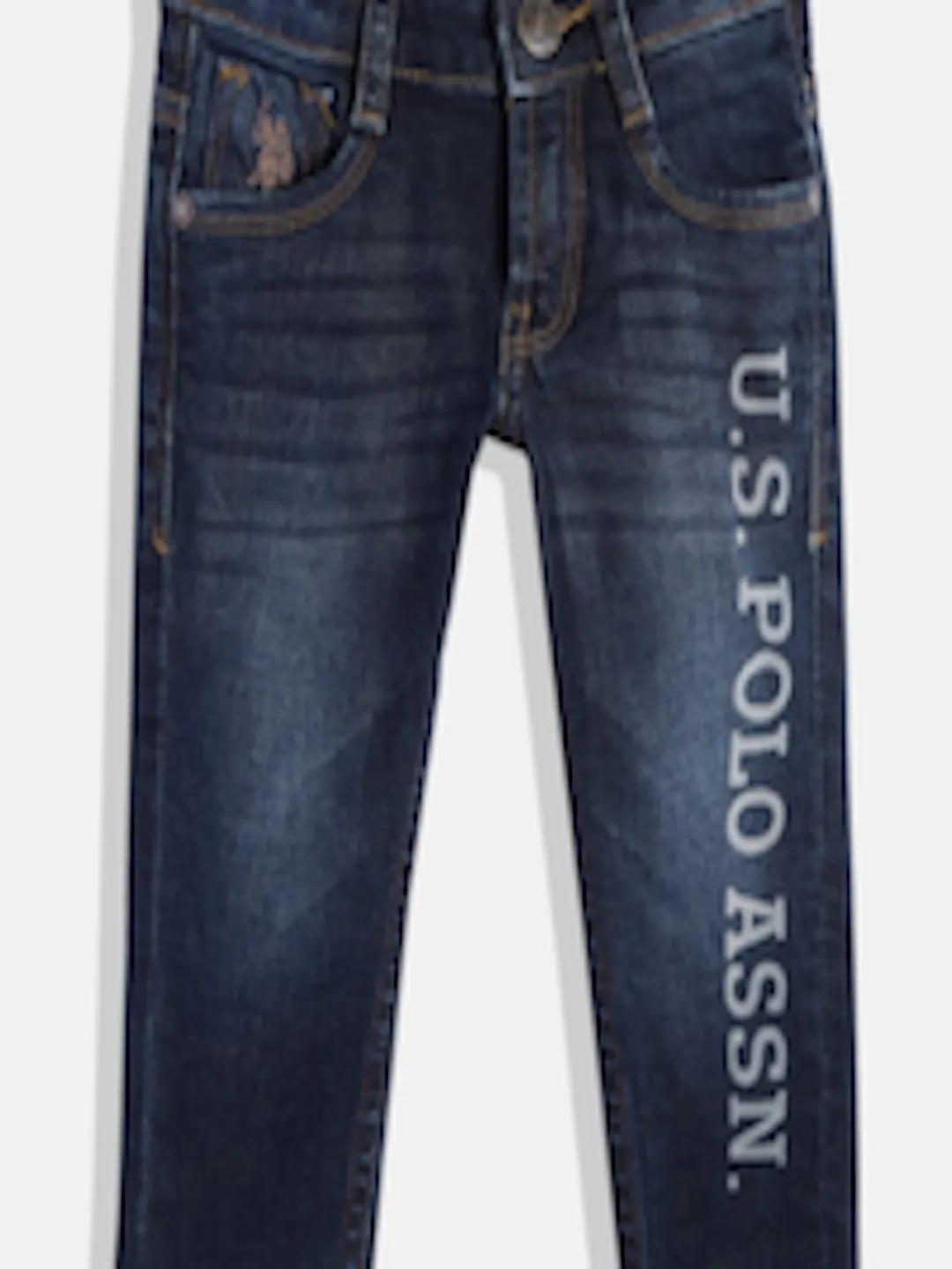 Boys Light Fade Printed Stretchable Jeans