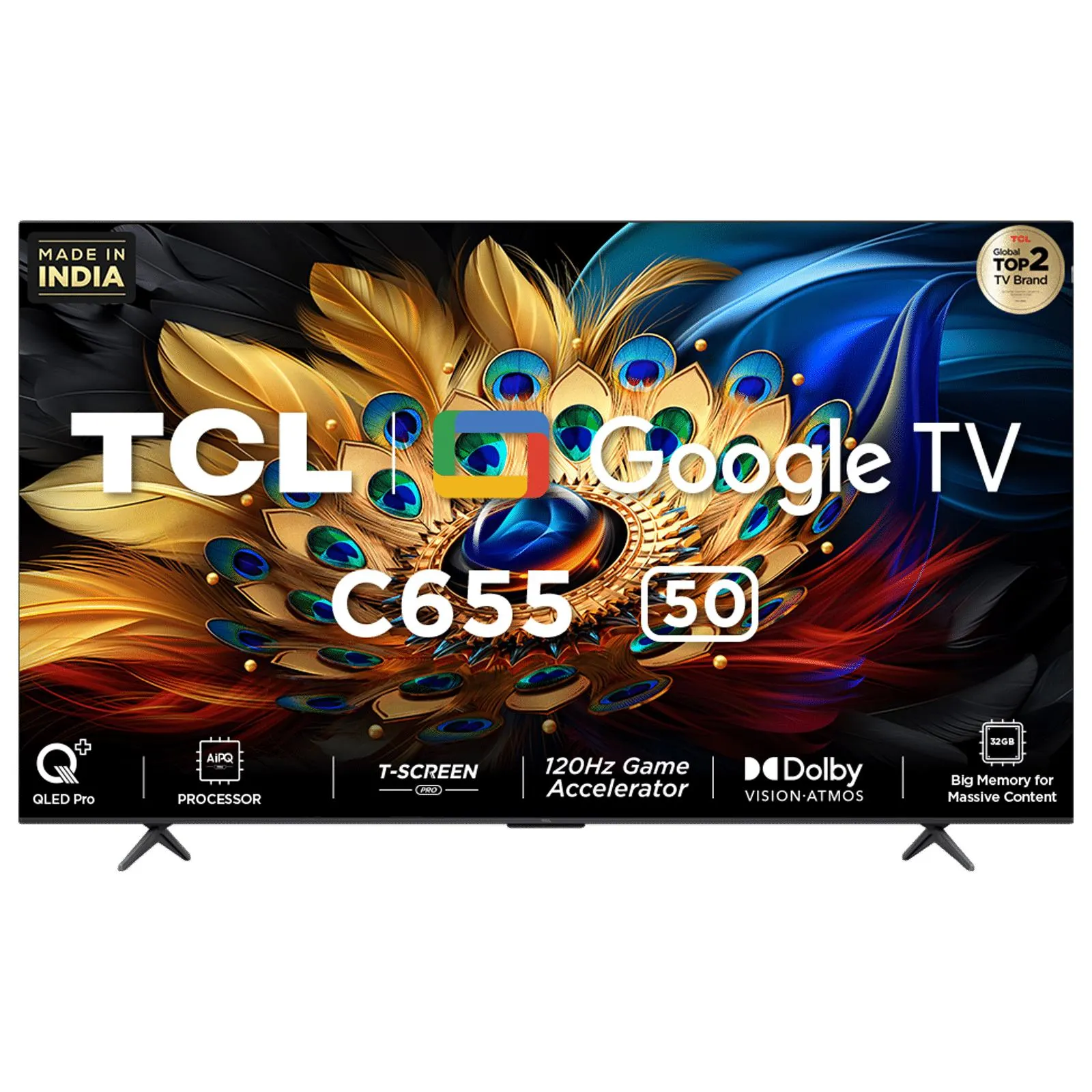 TCL C655 127 cm (50 inch) QLED 4K Ultra HD Google TV with Dolby Vision (2024 model)