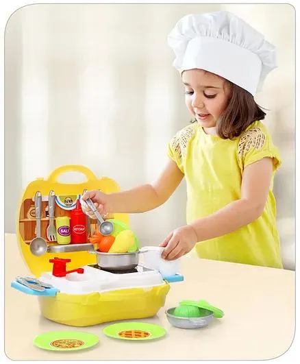 Babyhug Chef's Home Kitchen Suitcase Playset - 28 Pieces