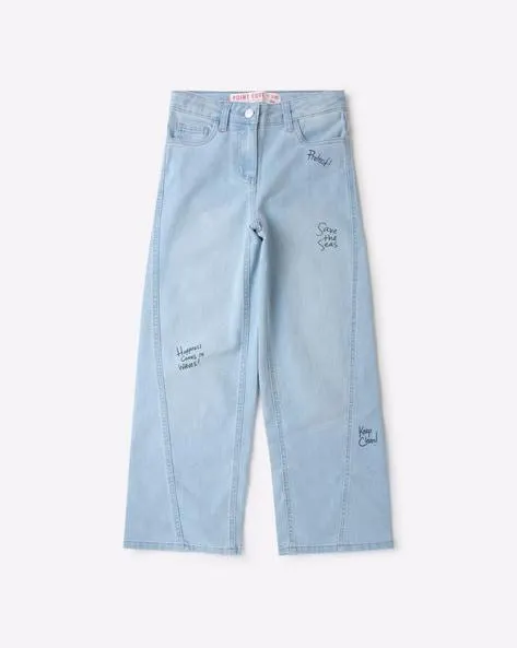 Wide Leg Twisted Seam Jeans