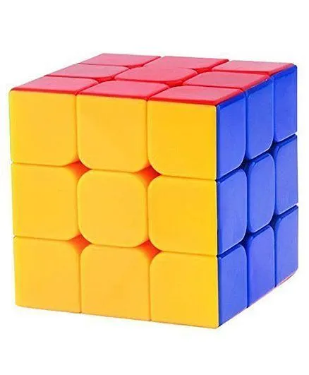 Lattice Smart Activity Toy Magical Cube 3X3X3 Easy Amazing Stress Reliever Brainstorming Puzzle Smooth Rotation Colourful Cube High Speed Stickerless Puzzle Game -Color May Vary