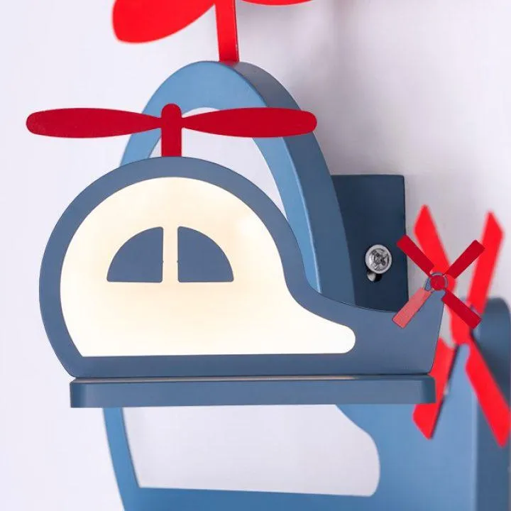 Budgie The Chopper Kid's Room, Built-In LED Wall Light