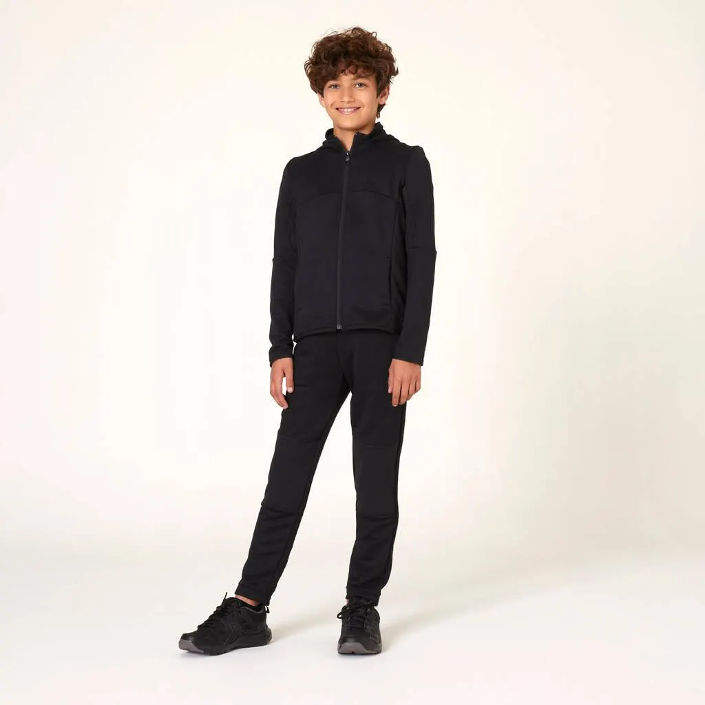Kids' Breathable Synthetic Tracksuit S500 - Black