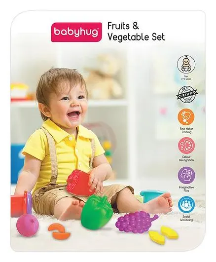 Babyhug Fruits & Vegetable Set of 40 - Multicolour