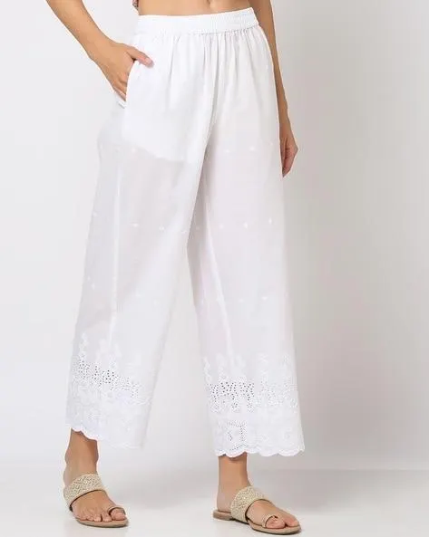 Women Embroidered Palazzos
