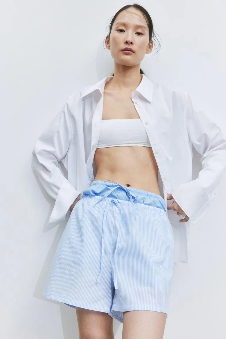 2-pack cotton poplin pyjama shorts