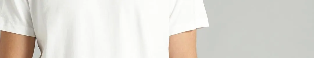 Men White Pure Cotton T-shirt