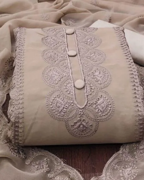 Embroidered Unstitched Dress Material