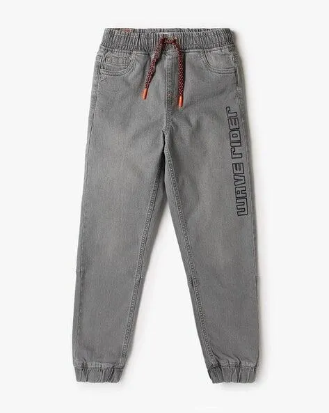 Boys Lightly Washed Slim Fit Jogger Jeans