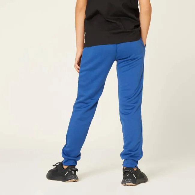 Kids' Unisex Warm Breathable Synthetic Jogging Bottoms S500 - Blue